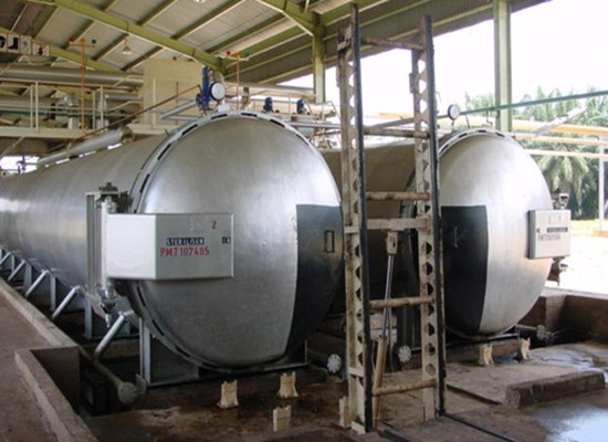 Palm oil sterilizing plant