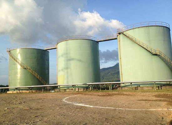 Crude palm oil storage tank